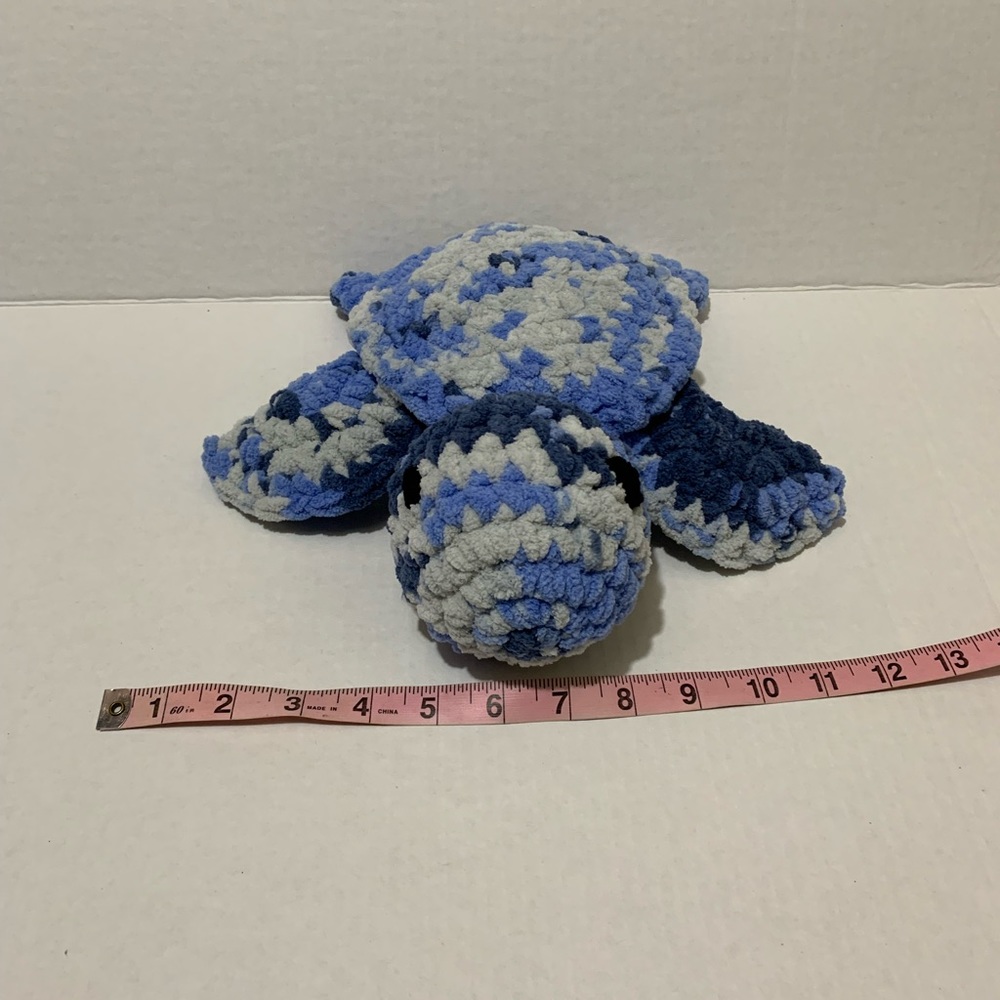 Sea Turtle Nursery Room Decor Soft Plushie Sea Turtle Handmade Crocheted - Picture 13 of 14